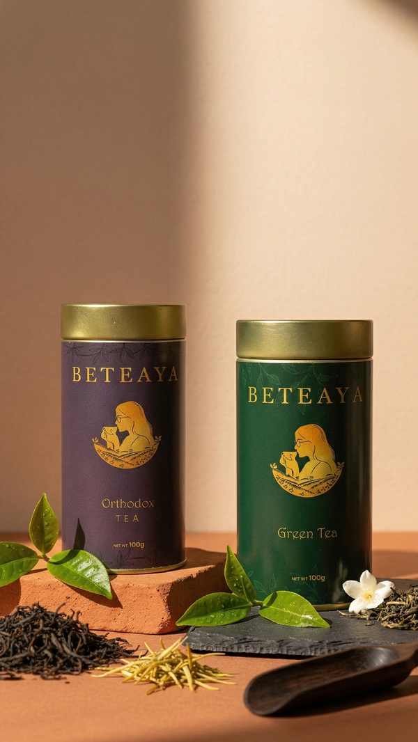 Wellness Power Duo – Green Tea + Orthodox Black | 100g Each | BETEAYA
