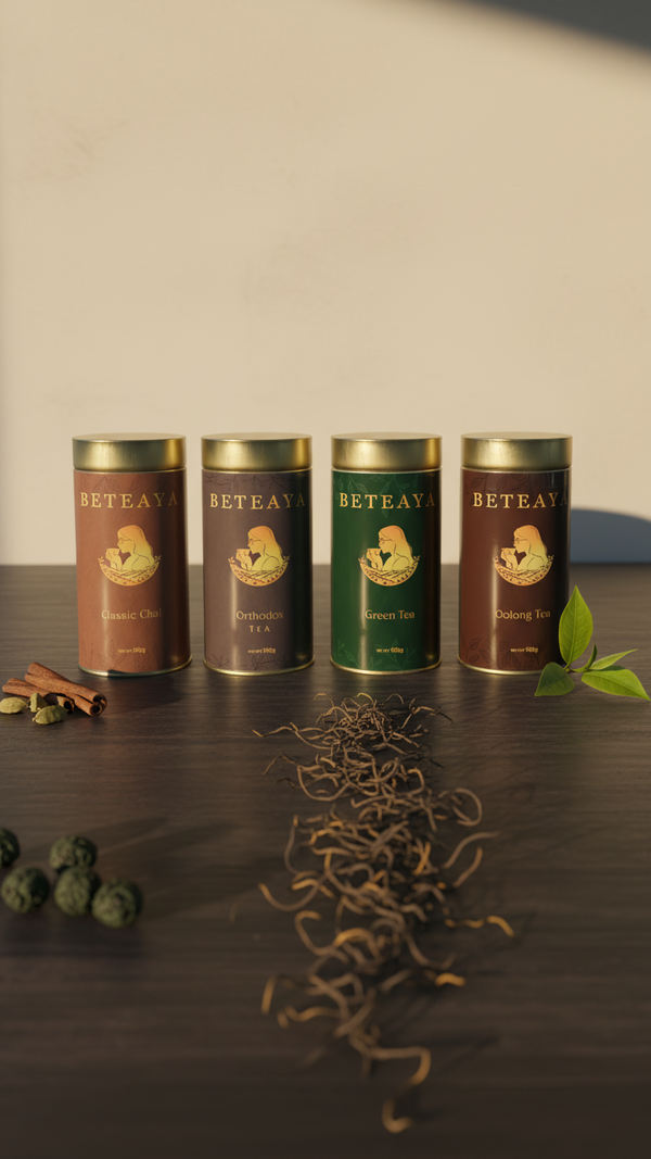 The Grand Tour – Assam Tea Gift Box | 4 Full-Size Teas | BETEAYA
