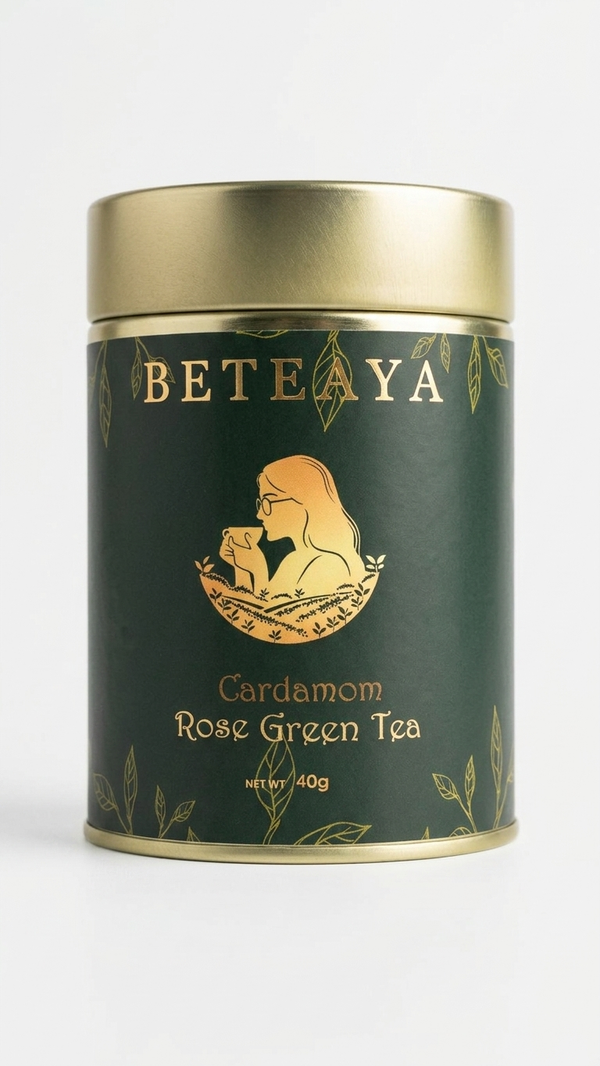 Cardamom Rose Green Tea | Premium Loose Leaf | BETEAYA